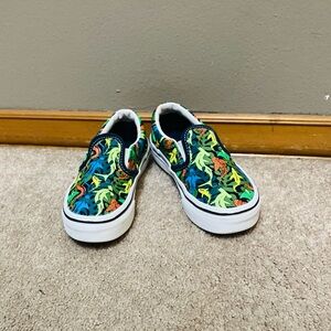 Vans Classic Slip-On Shoes, Glow in the Dark Sharks - Size 11 (VGUC)